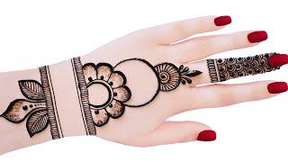 Easy Bharva Indian Floral Full Hand Mehndi Design Trick 2024- Simple Dulhan Mehandi Design- Mehendi