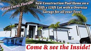 Cape Coral Florida Pool Home for Sale - With an Oversize Garage!