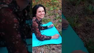 Yoga in nature from Evelina in a  dress #yoga