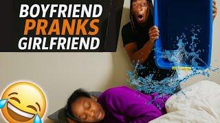 WAKE UP SHOCK! Girlfriend’s Sleepy Reaction to Icy Water Prank?