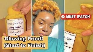 Start to finish PROOF of our GLOWING Turmeric Scrub! | Whippedwonderlandskincare #clearskinroutine