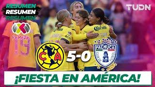 Resumen y goles | América 5-0 Pachuca | Liga Mx Femenil AP2024-J15 | TUDN