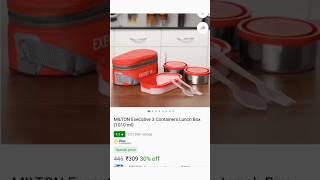 milton executive 3 containers lunch box (1010 ml)#shorts #youtubeshorts #flipkart #kitchen #lunch