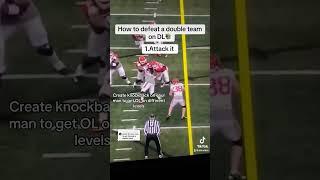 How to defeat a double team on DL #defensiveline #dline #defensivelineman #footballplayers