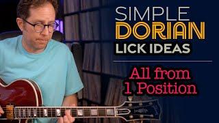 Dorian lick ideas to add to your solos (plus other modes). All from 1 position!  Guitar Lesson EP477