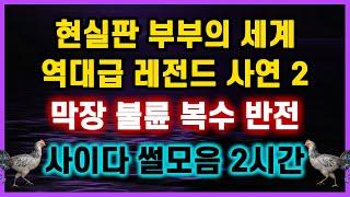 [역대급 사이다 사연] 현실판 부부의 세계. 막장 불륜 복수 반전 결시친 레전드 썰모음 2시간 사연모음2