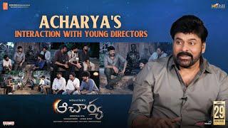 #Acharya With Young Directors | Megastar Chiranjeevi , Ram charan , Koratala Shiva | Manisharma