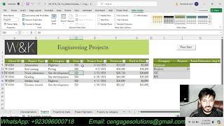 Excel Modules 9-12 SAM Capstone Project 1a | W&K Engineering | NP_EX19_CS9-12a