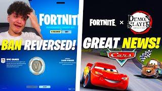 FORTNITE NEWS UPDATE! (Demon Slayer/Cars UPDATE, Everyone is UNBANNED)