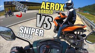 YAMAHA SNIPER150 vs YAMAHA AEROX155 | DRAG RACE l WITH IDOL NGOKZONED l