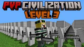 Minecraft but I become the HERO of PVP CIVILIZATION