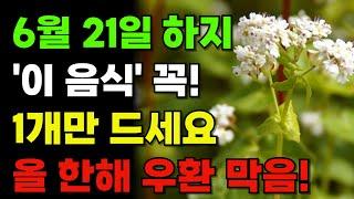 6월 21일 하지 '이 음식' 꼭 드세요. 올 한해 운이 풀리고 재물복을 부릅니다.  #재물운 #하지 음식 #풍수지리 #건강운 #금전운 #하지 #하지음식 #하지풍수 #하지 풍수