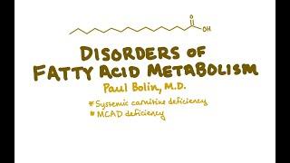 Fatty Acid Metabolism and Disorders - CRASH! Medical Review Series