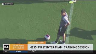 Lionel Messi practices with Inter Miami for first time