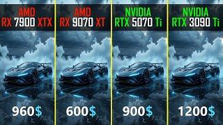 RX 9070 XT VS RTX 4080 SUPER VS  RX 9070 VS RX 7900 XT : 20 GAMES TESTED