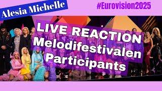 Let's react LIVE to the Melodifestivalen participants! Can Sweden win again at Eurovision?