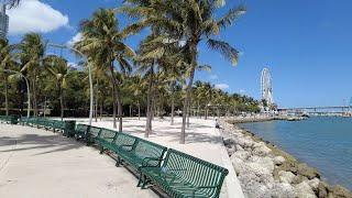 Walking Bayfront Park in Downtown Miami Florida 2021