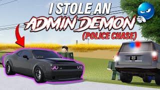 I STOLE AN ADMIN DODGE DEMON IN GREENVILLE... OOPS || ROBLOX - Greenville