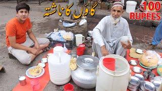 Village Style Desi Breakfast Under 100 Rupees | Pakistani Street Food | Faisalabad Pakistan