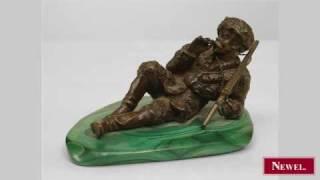 Antique Russian (19/20th Cent) bronze small figure of a