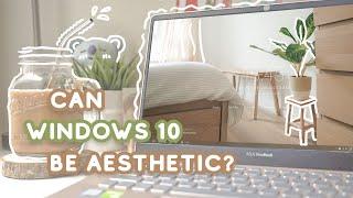 MAKE WINDOWS 10 HOME SCREEN AESTHETIC  how I use widgets to decorate my home screen | Indonesia