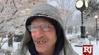 Snow covers Nevada’s capital, Carson City