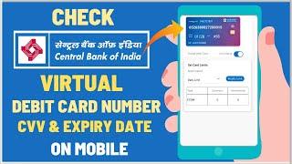 How To Check Central bank of India Virtual Card Number, CVV and Expiry Date Online