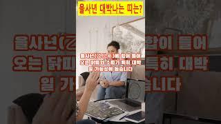 황호샘, 사주tv, 을사년에 대박 나는 띠!!!