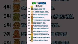 인복이 유독 많은 띠 순위
