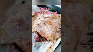 Christmas Strawberry Cream Cheese Danish #shortvideo #recipe #dessert #cooking #christmas #youtube