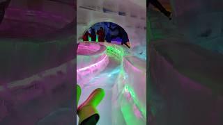 Monkeys Canopy Snow World - Ice Castle Slide POV #monkeyscanopy #snowworld #iceslide