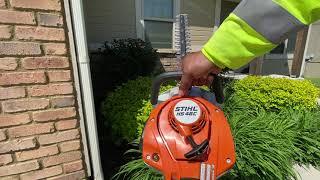 SMALL BUSH JOB WITH THE STIHL HS-46C HEDGER