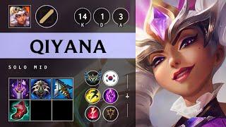 Qiyana Mid vs Syndra: Legendary - KR Challenger Patch 14.22