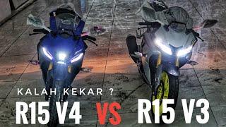 ADU MUKA‼️ YAMAHA R15 V3 VS R15 V4, LHO TERNYATA LEBIH KEKAR YANG LAWAS !?