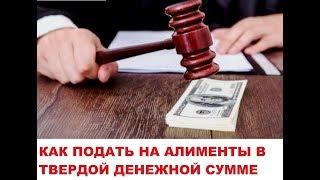 Как взыскать алименты в твёрдой денежной сумме?