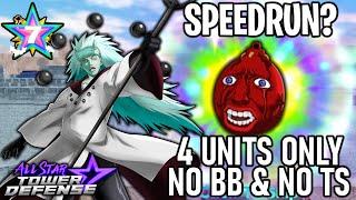 New 7 Star Madara SPEEDRUN Berserker Raid | 4 Units Gameplay | All Star Tower Defense Roblox