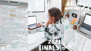 STUDY WITH ME FOR FINALS IN COLLEGE VLOG (in-depth how I study 2021)