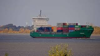 ELBWIND Container Ship  IMO  9483334 22.10.2024 Ziel Hamburg Hafen