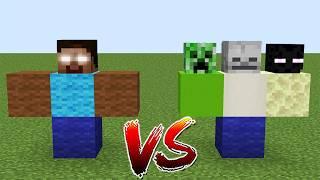 Herobrine VS All Zombies And Skeletons And Creepers And Endermans Golems Battle Minecraft