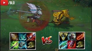 YASUO vs JAX FULL BUILD FIGHT & League Of Legends