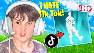 Trolling Little Bro With 100 TikTok Emotes!