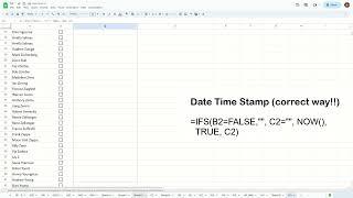 Date stamp every checkbox in Google Sheet - Excel Tips and Tricks