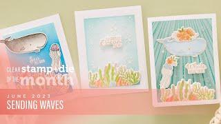 Spellbinders June 2023 Clear Stamp + Die of the Month – Water You Up To?