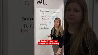 Solving systems of equations by elimination- subtracting! #iteachalgebra #math #algebra