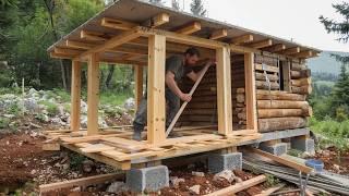 Man Spends 100 DAYS Building Wood CABIN in Volcanic Island | START TO FINISH by @WildGnomos