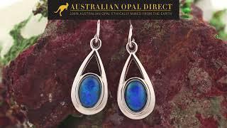 Gold Earrings, Green Earrings, Opal Stud Earrings - Australian Opal Direct | Worldwide Shipping