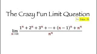 A Very Fun Challenging Limit Question!