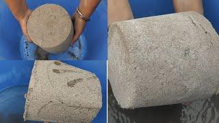 Dusty ️ sand cement dry and water  crumbling || Asmr