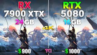 RTX 5080 vs RX 7900 XTX - Test in 10 Games | 4K