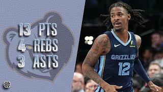 Ja Morant 13 pts 4 rebs 3 asts vs Mavericks 2024 Preseason